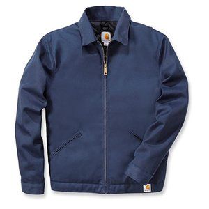 NWOT Carhartt Men's Twill Work Jacket Size Small Fall Coat Navy Blue $180 Y27